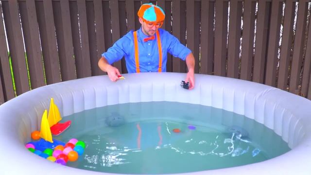 Блиппи (Blippi) - Учим цвета с корабликами   Блиппи на Русском   Изучай этот Мир вместе с Блиппи   B