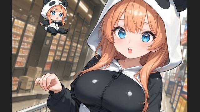 21 Аниме Девушка в костюме Панды