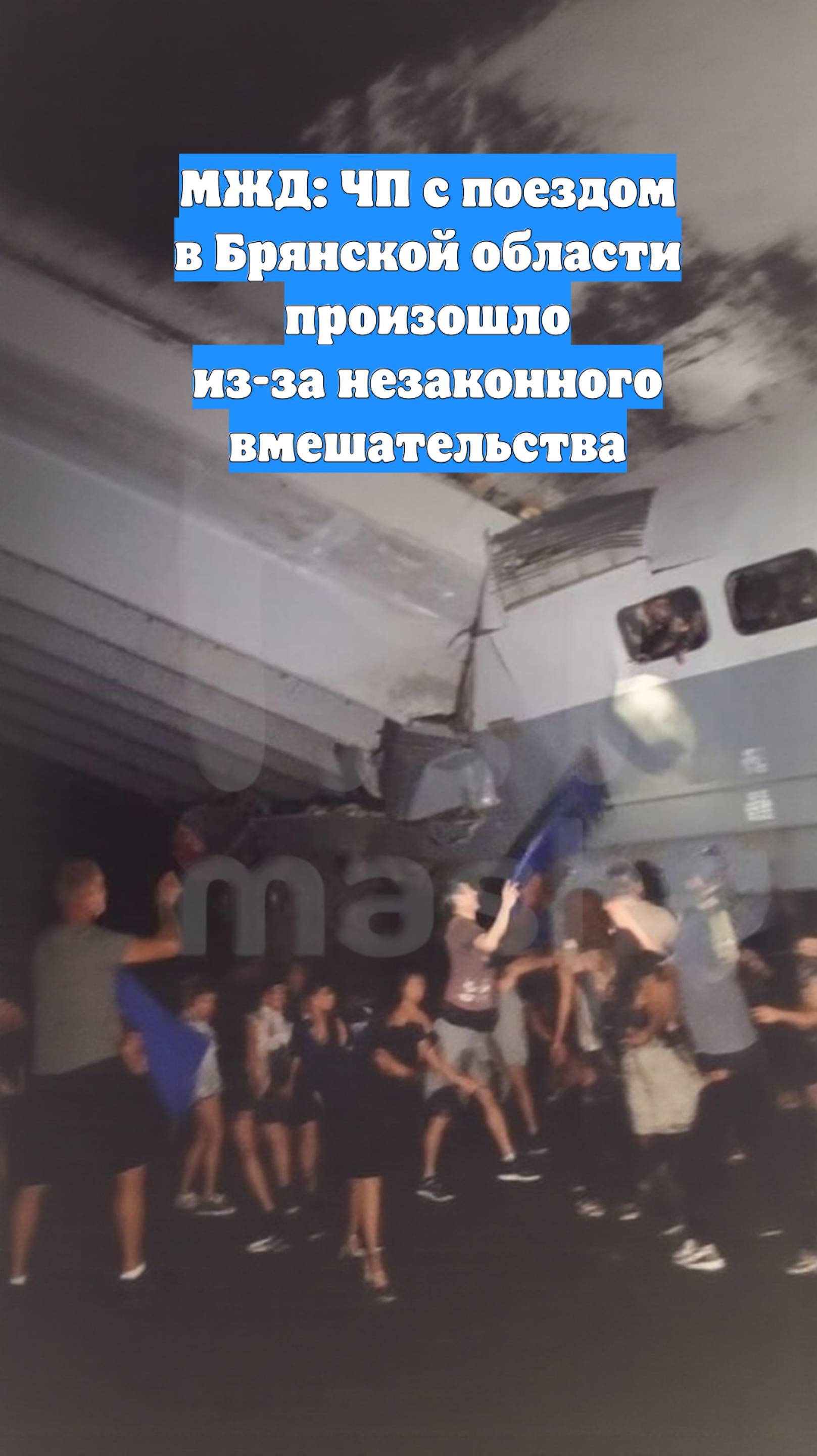 МЖД: ЧП с поездом в Брянской области произошло из-за незаконного вмешательства