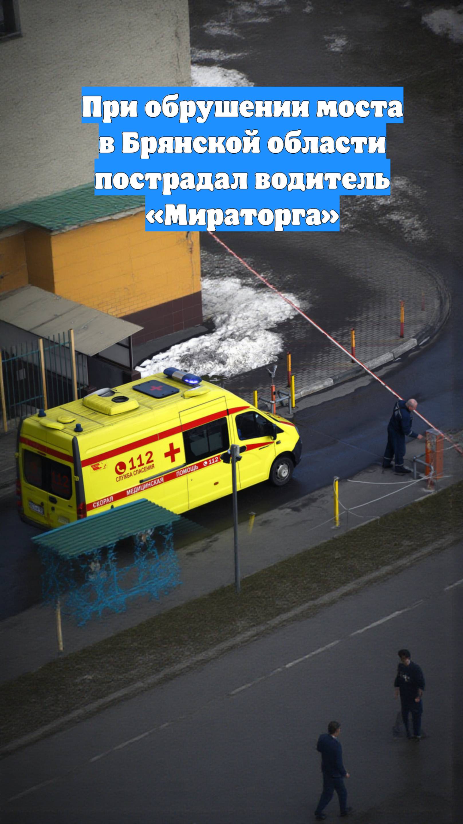При обрушении моста в Брянской области пострадал водитель «Мираторга»
