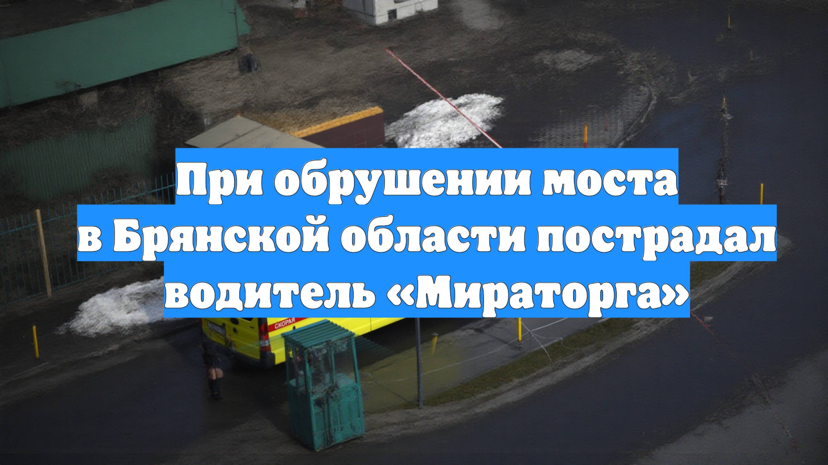 При обрушении моста в Брянской области пострадал водитель «Мираторга»