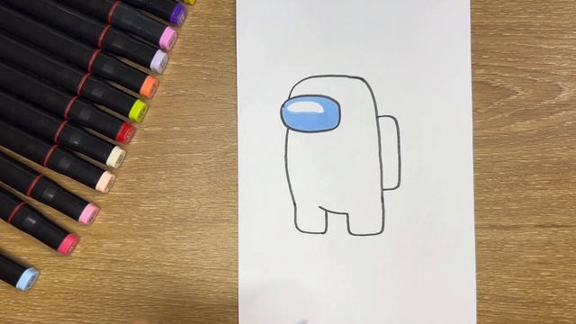 Як намалювати Амонг Ас легко / How to draw Among Us easy step by step
