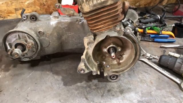 3  #Honda #Tact24 с помойки разборка мотора
