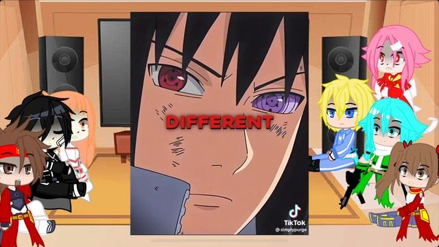 Sao react to kirito as sasuke uchiha