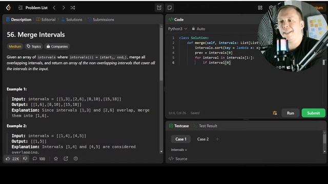 Стрим 8. LeetCode, массивы: Intersection Of 2 Arrays, Merge Intervals, Longest Consecutive Sequence