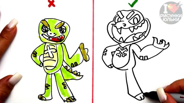 Как нарисовать ALISTER GATOR do vs don't Nightmare Critters from Poppy Playtime Chapte