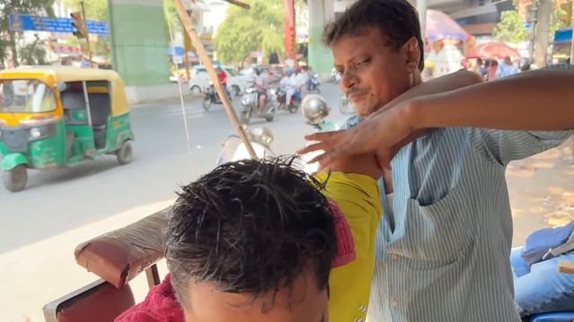 Массаж головы от уличного индийского парикмахера l India Ka ASMR для снятия стресса и тревоги
