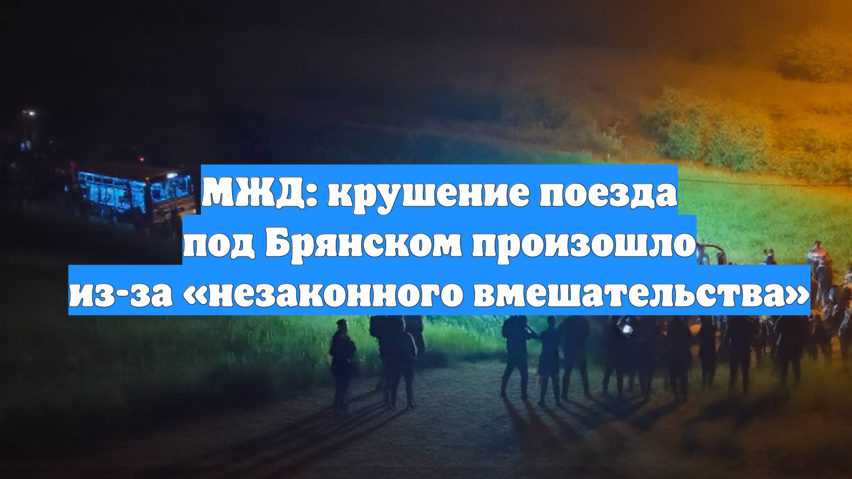 МЖД: крушение поезда под Брянском произошло из-за «незаконного вмешательства»