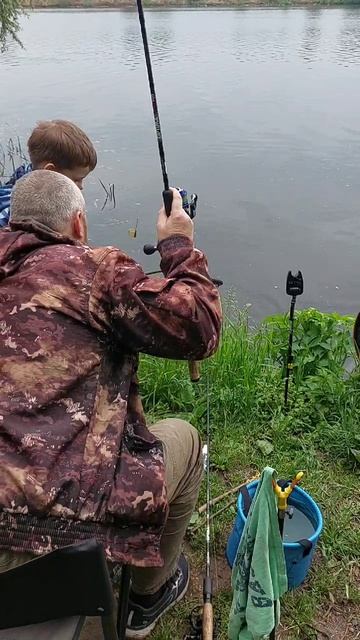 И пошёл клёв на рыбалке #рыбалка #клев