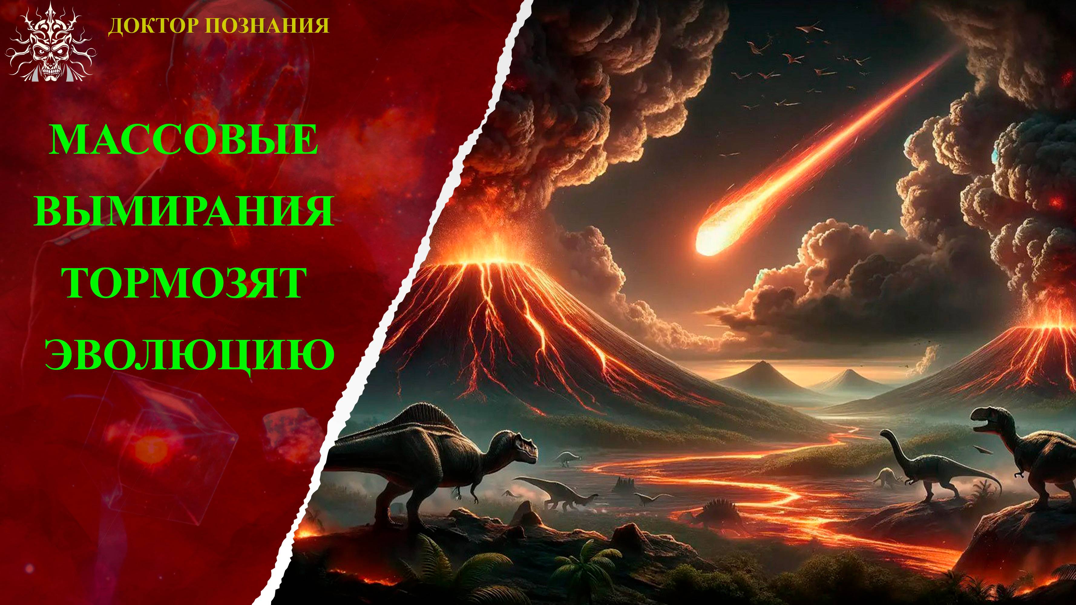 Массовые вымирания тормозят эволюцию.