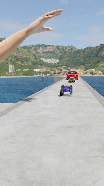 FZ_YMynUt9E - Colorful Small to Giant Cars vs Massive Slap #4 - BeamNG.drive!