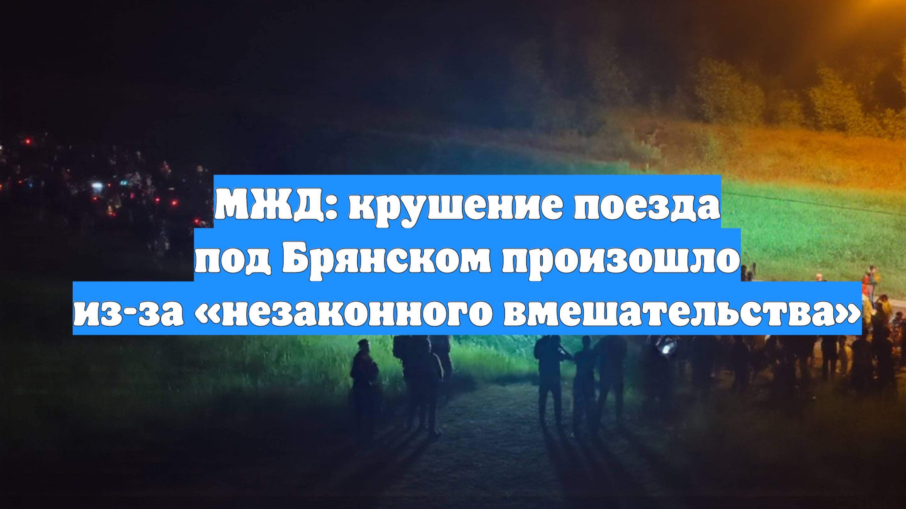 МЖД: крушение поезда под Брянском произошло из-за «незаконного вмешательства»