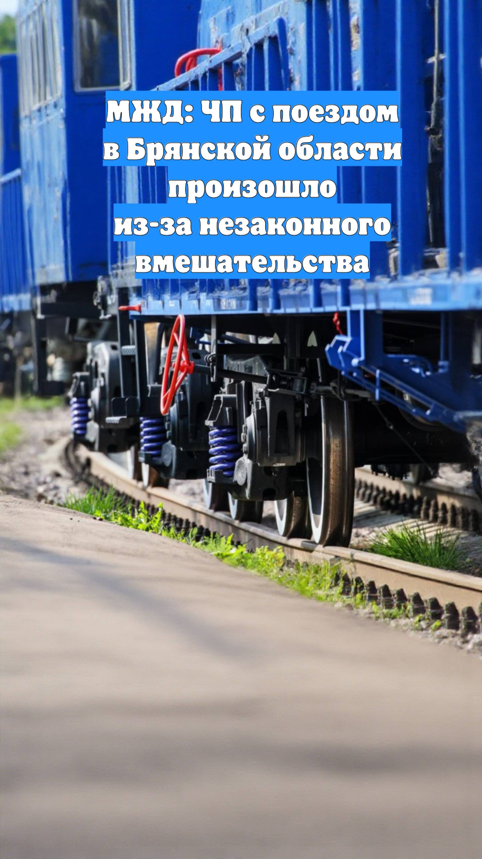МЖД: ЧП с поездом в Брянской области произошло из-за незаконного вмешательства