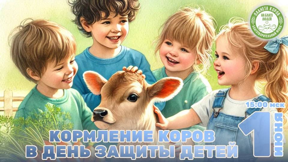 Кормление коров онлайн в день защиты детей, 01.06.2025г., Планета коров