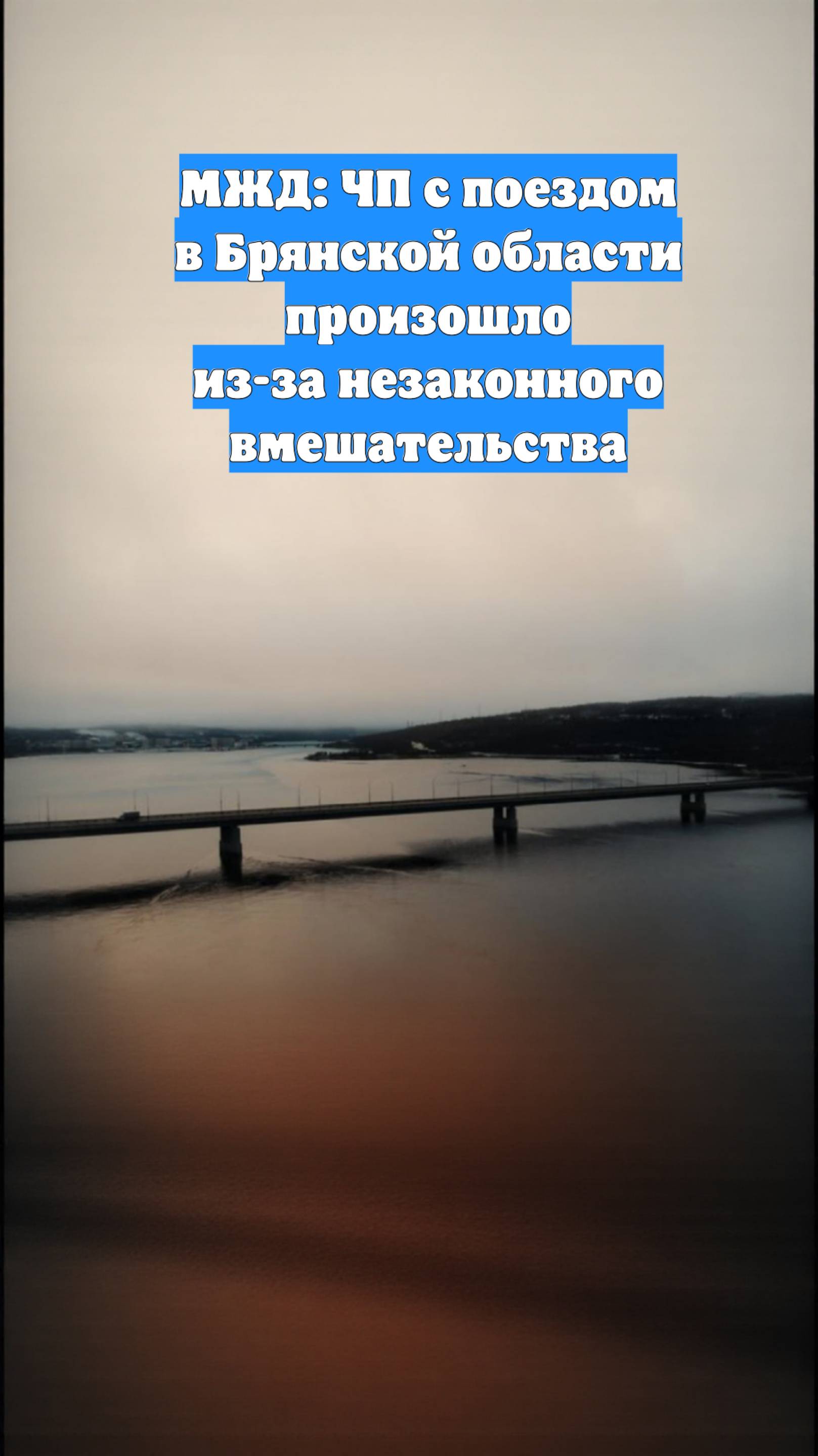 МЖД: ЧП с поездом в Брянской области произошло из-за незаконного вмешательства