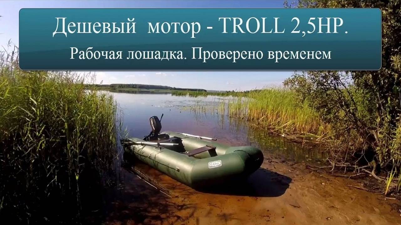 Недорогой мотор – TROLL 2,5HP. Отличная рабочая лошадка. Проверено временем