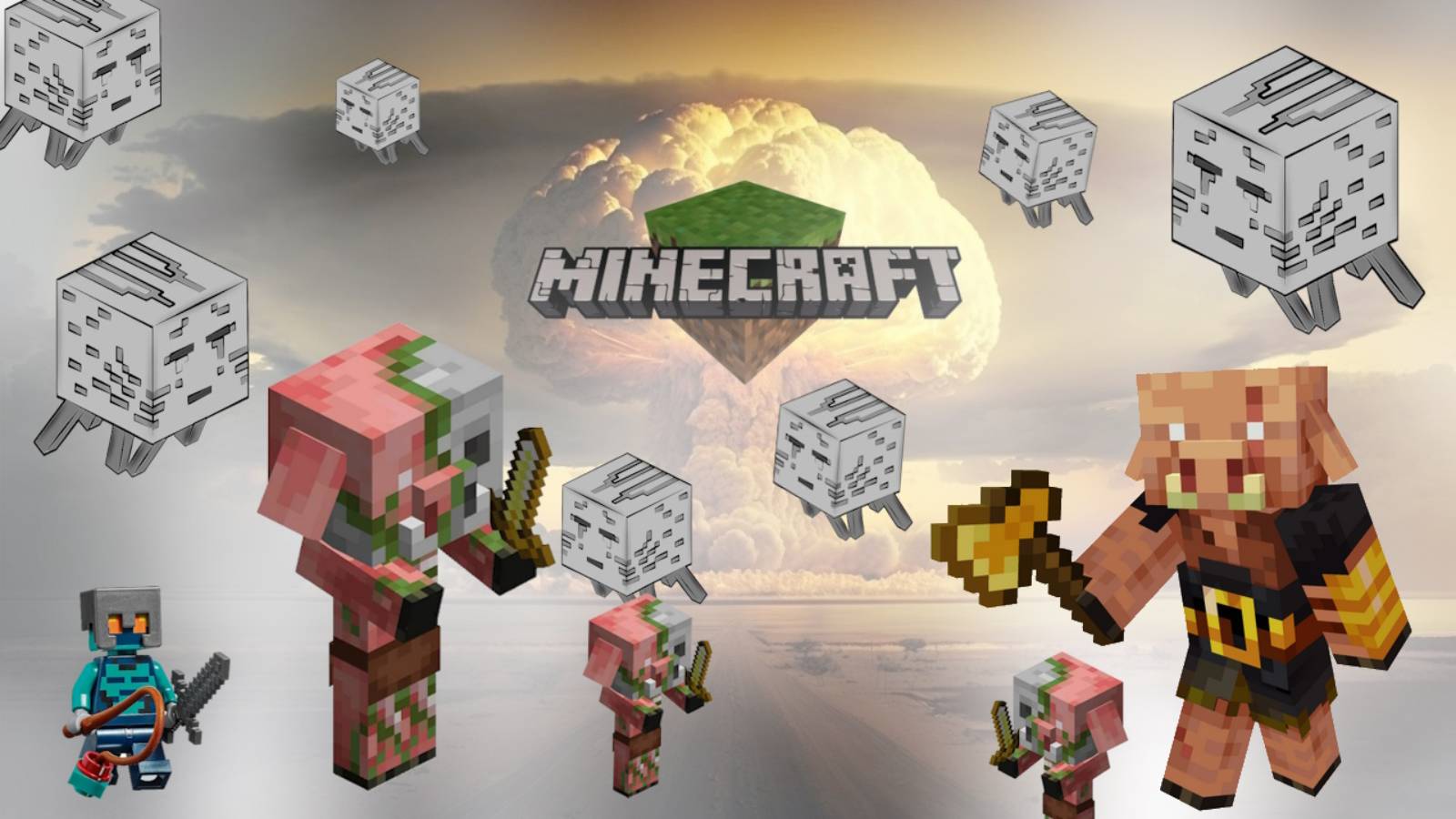 MineCraft бесплотные земли - портал в  нижний  мир и первые алмазы