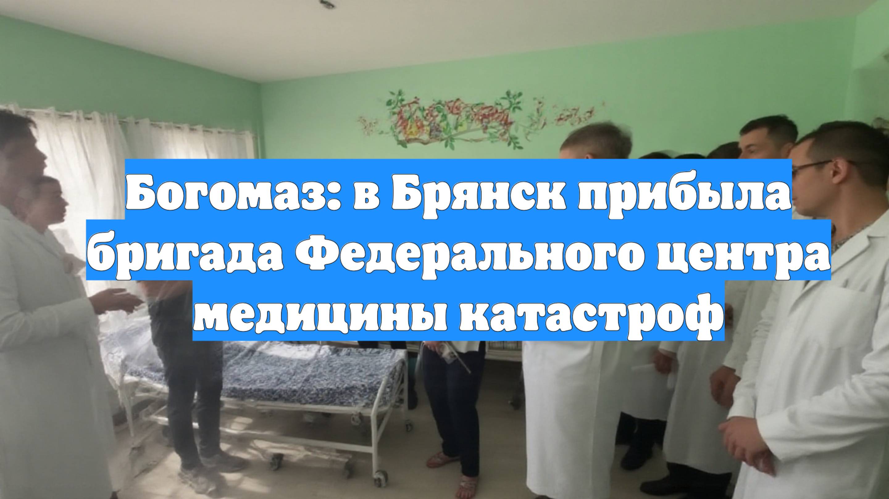 Богомаз: в Брянск прибыла бригада Федерального центра медицины катастроф