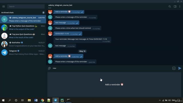 006. Текст бота, проверка данных в БД.