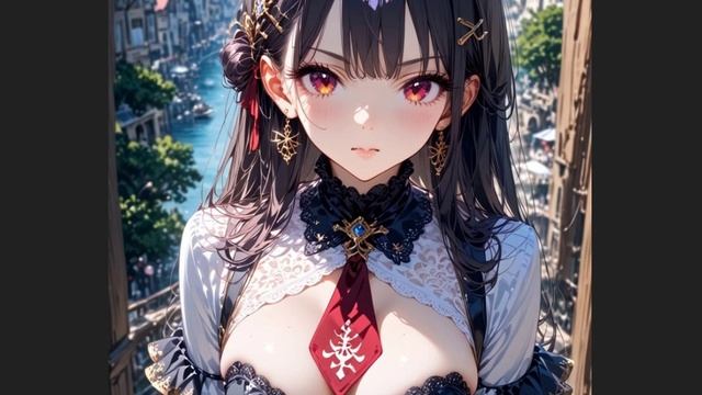 08 Красивая Аниме Брюнетка