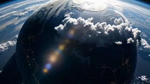 Земля из космоса — реалистичная анимация планеты с орбиты