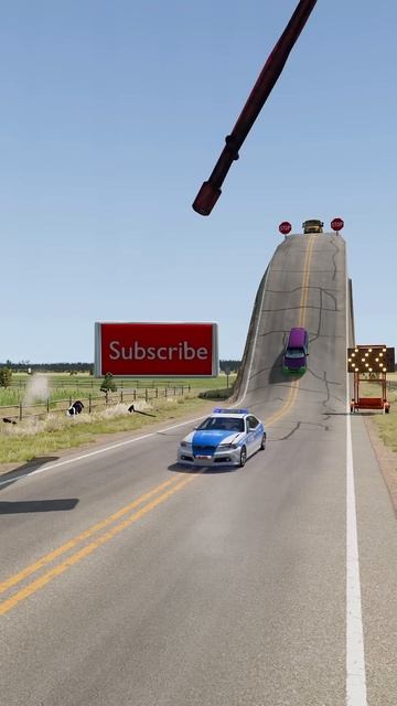 0qRluB_KIXE - Cars & Capsule Bus vs Giant Hammer - BeamNG.drive! #shorts