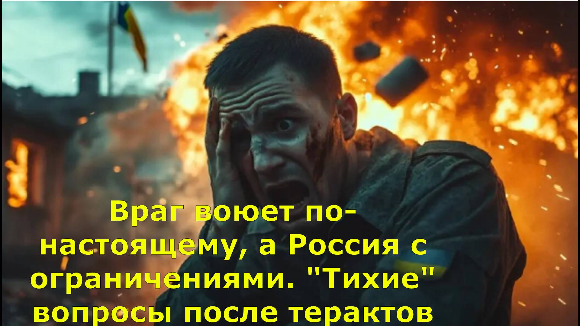 Враг воюет по-настоящему, а Россия с ограничениями. "Тихие" вопросы после терактов