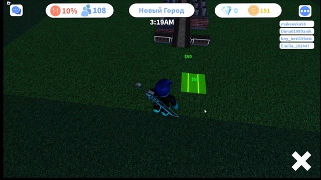 построил свой город в Roblox