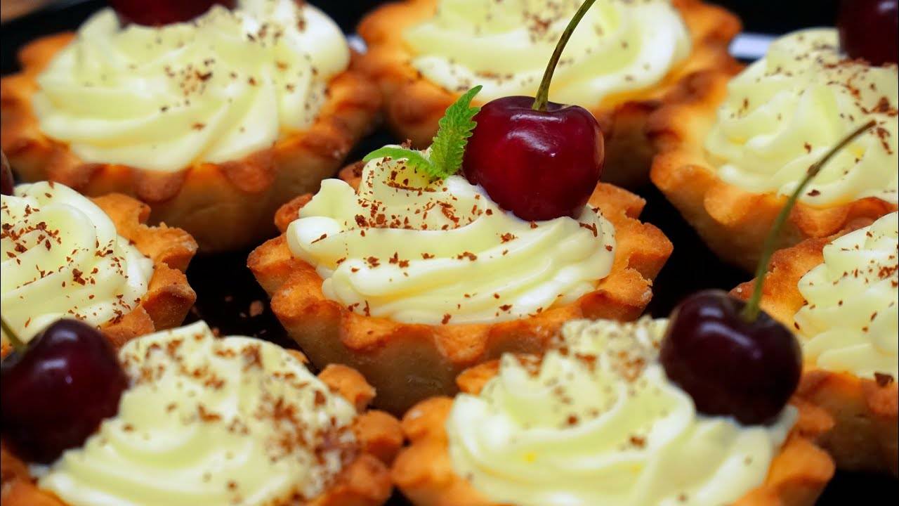 НЕЖНЕЙШИЕ КОРЗИНОЧКИ с Необычным кремом😍 Простой рецепт