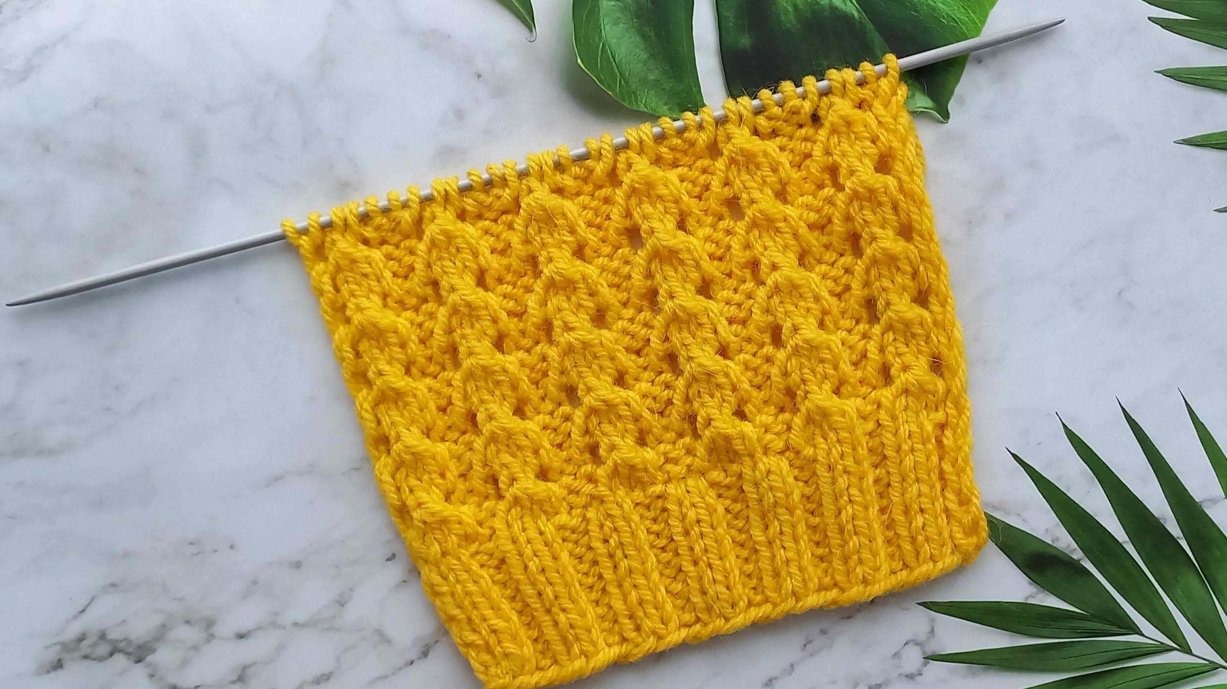 МК Узор спицами 🌼