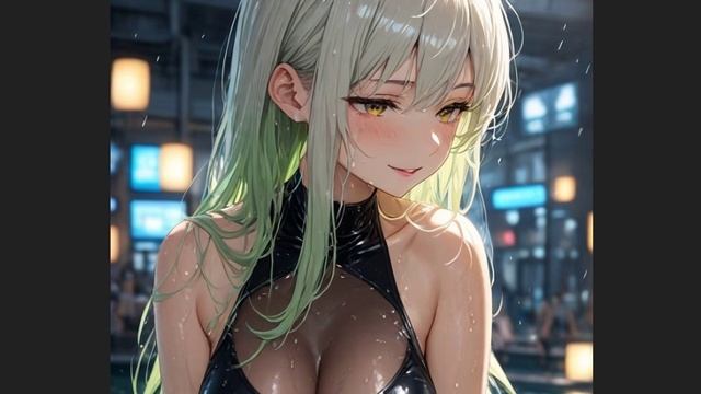 12 Красивая Аниме Девушка в купальнике
