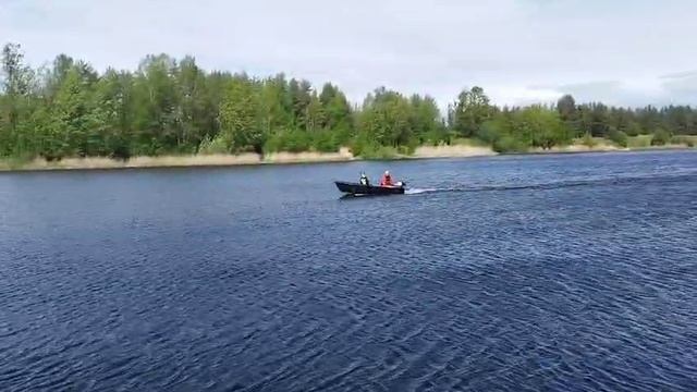 Тест лодки из ПНД 3 метра на моторе 4 лс