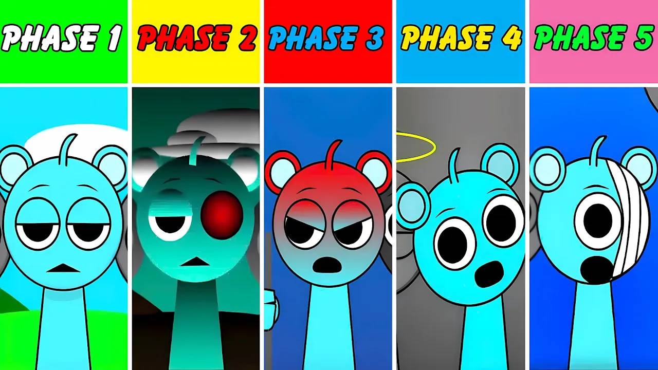 Incredibox Sprunki_ Фаза 1 против фазы 2 Фаза 3 против фазы 4 против фазы 5, но новая версия Alive