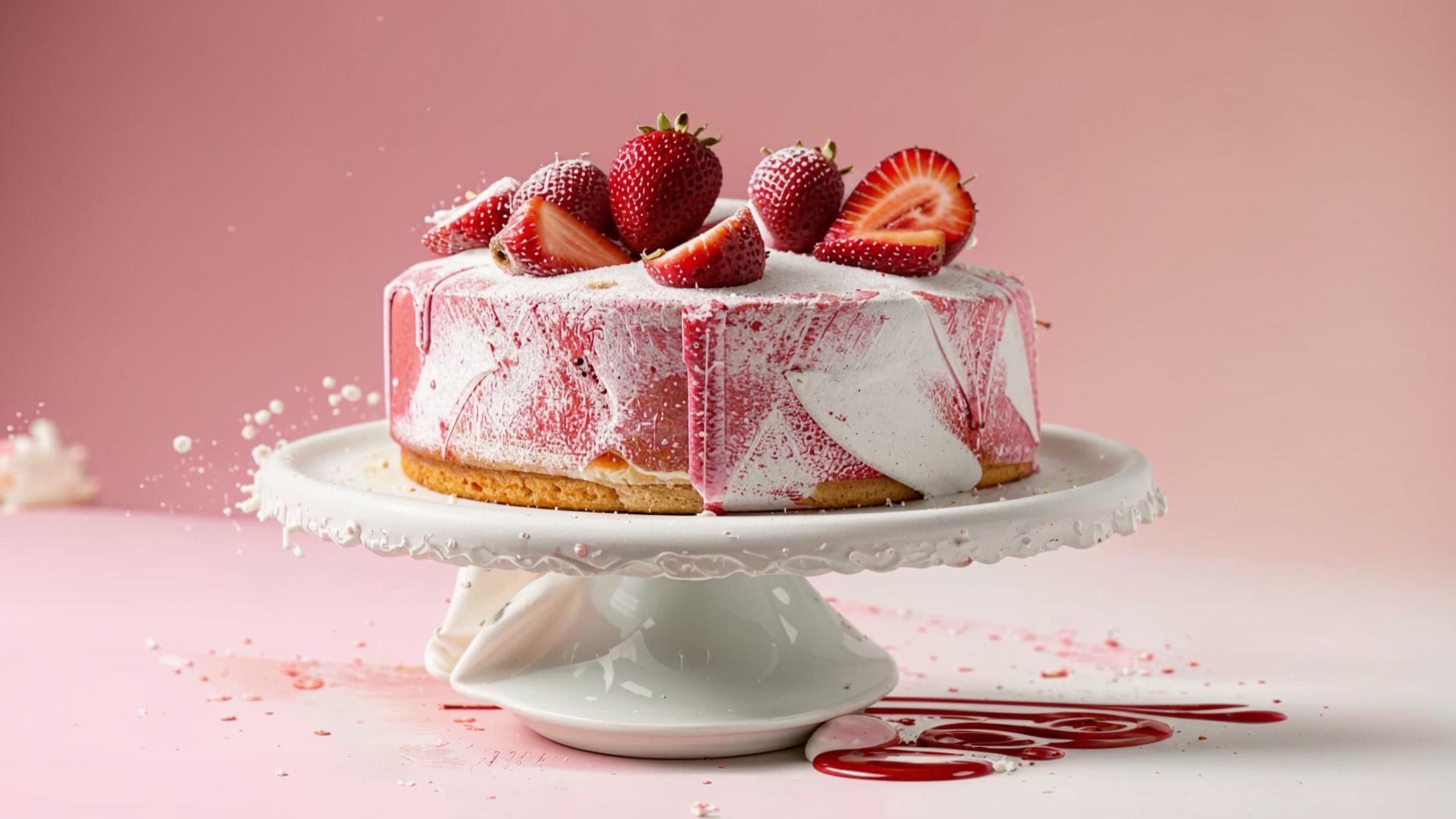 🍰 Клубничный торт — яркий десерт для сладкоежек! ❤️🍓