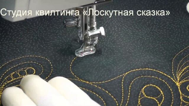 Стёжка заполняющая «Крупные пэйсли с галечником» на свободном ходу машины