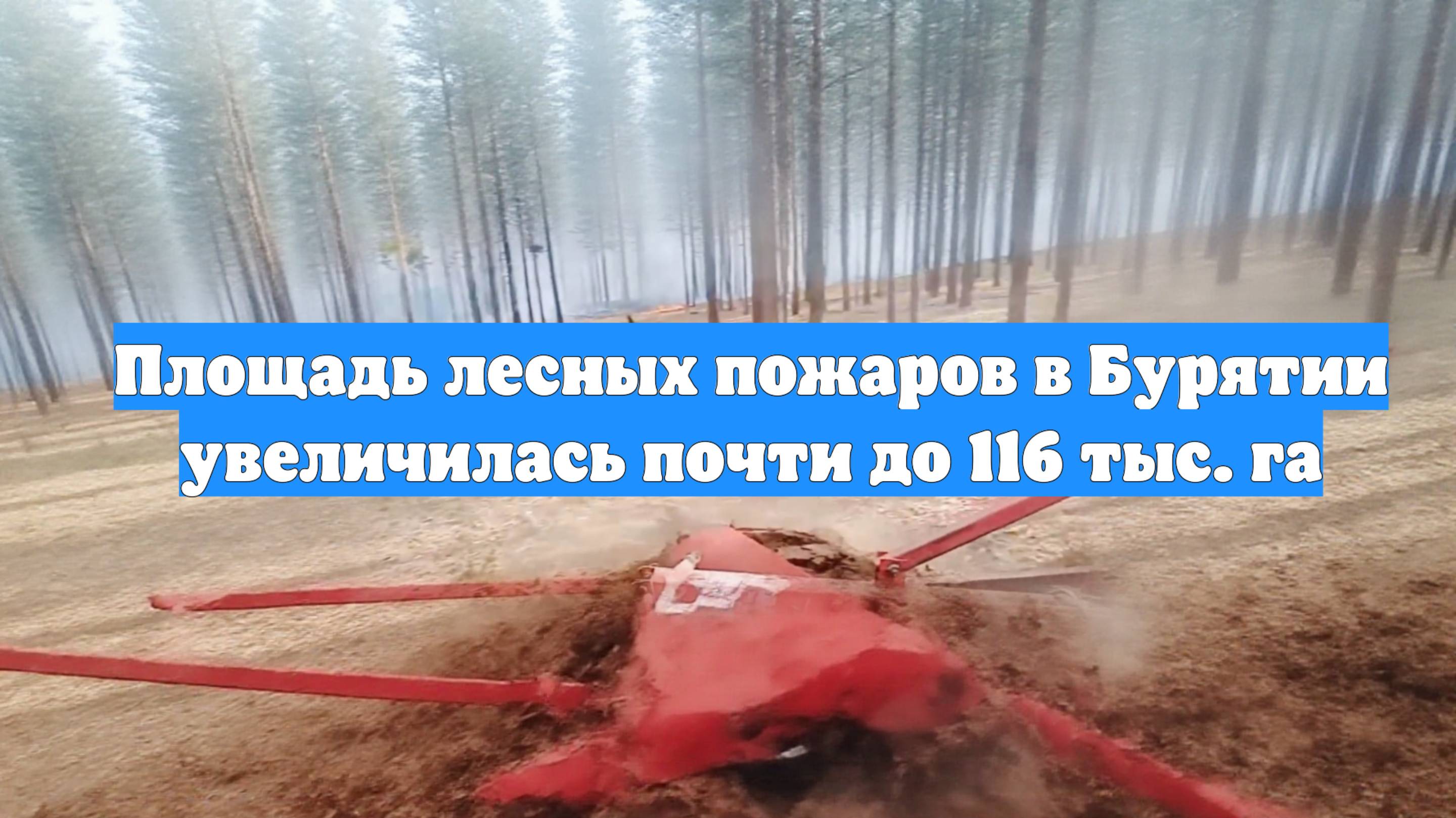 Площадь лесных пожаров в Бурятии увеличилась почти до 116 тыс. га