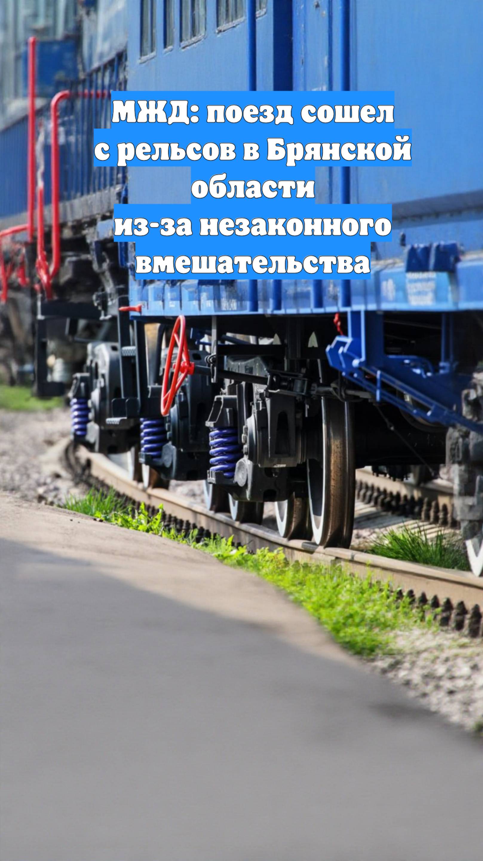 МЖД: поезд сошел с рельсов в Брянской области из-за незаконного вмешательства