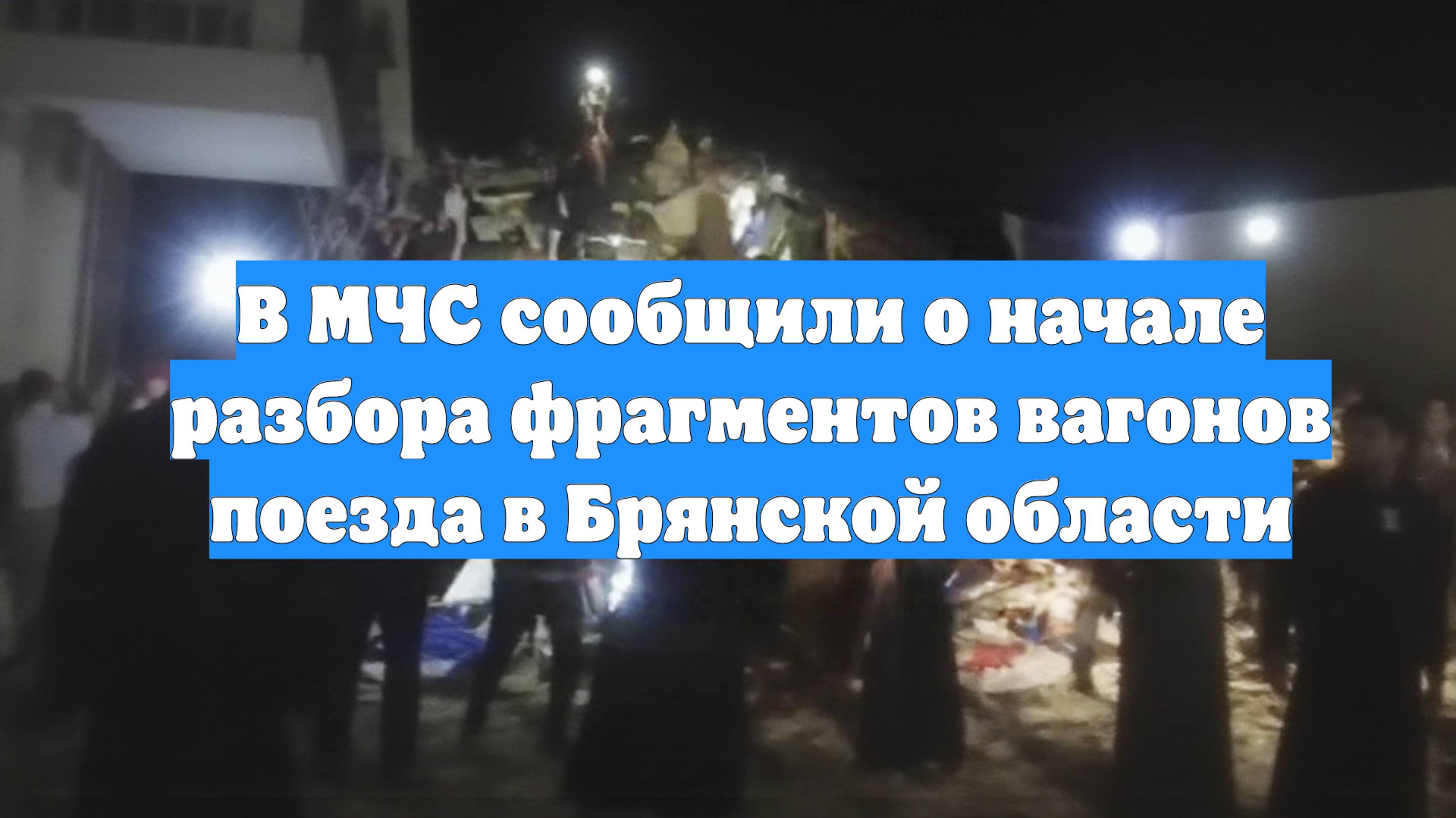 В МЧС сообщили о начале разбора фрагментов вагонов поезда в Брянской области