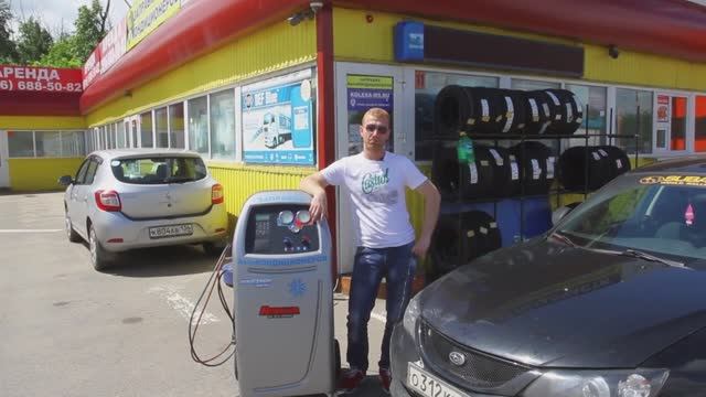 Опрессовка азотом автомобильных
кондиционеров.