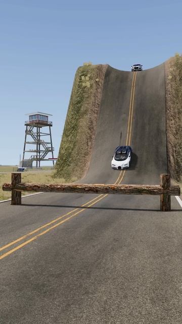 LRGxDj-C36g - Sport Cars & School Bus vs Log Trap - BeamNG.drive!