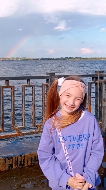 Река Волга, радуга, прогулка, лето.