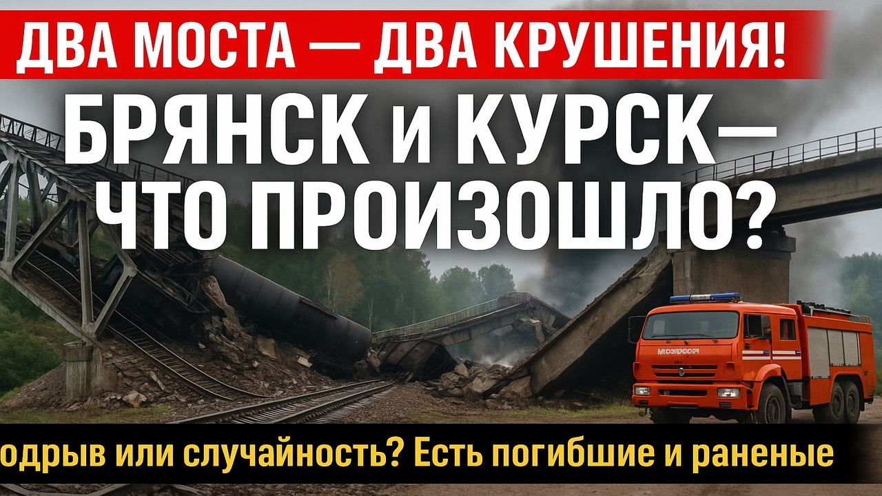 Что известно о крушении мостов в Брянске и Курске