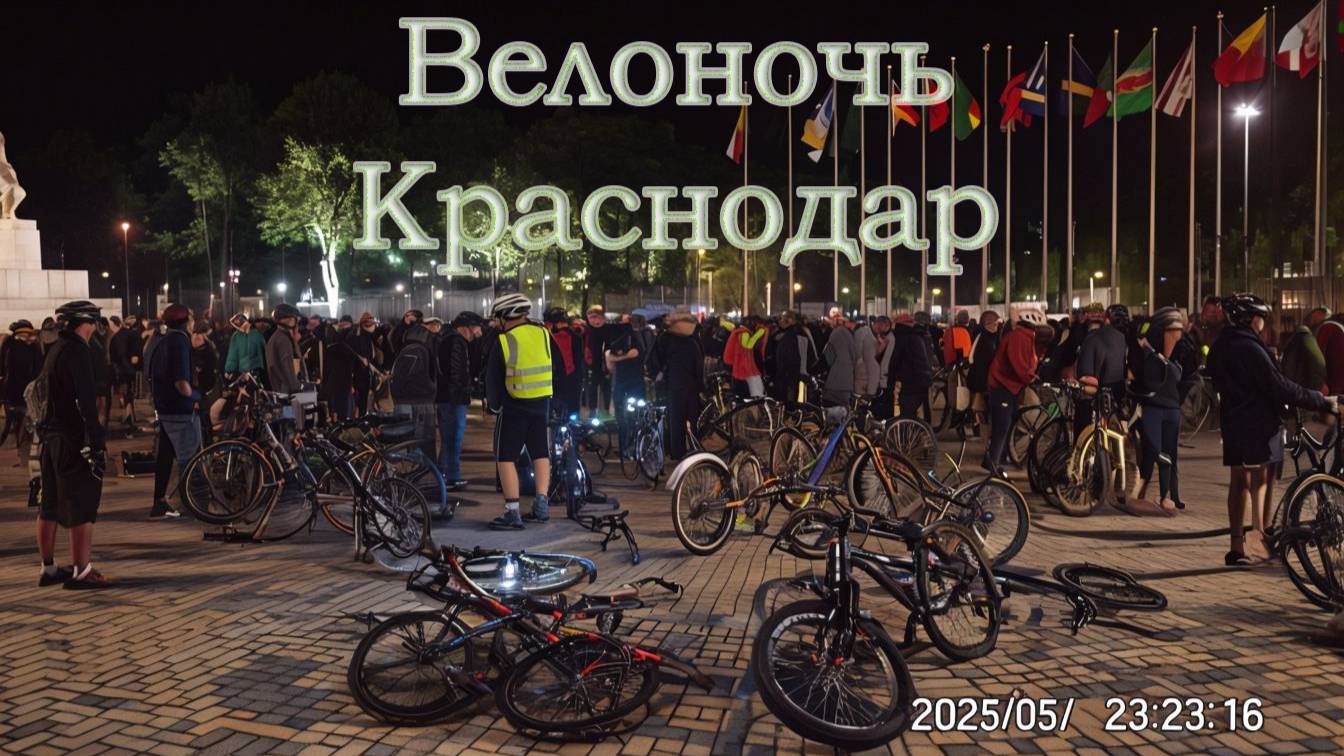 Велоночь в Краснодаре. 31.05.25 проводили весну.