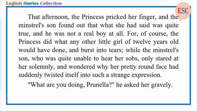 Learn English Through Story - The Tears of Princess Prunella by Evelyn Sharp