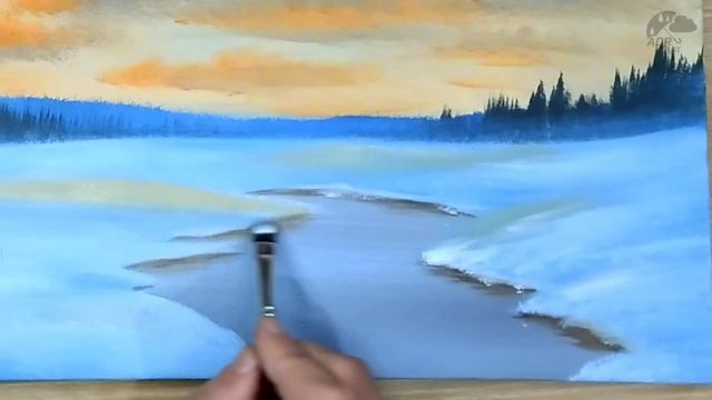 At the Heart of Winter_s Snow _ Acrylic Painting For Beginners(1080P_HD)