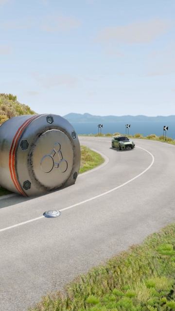 XE1UL_1dHhg - Cars vs Bollards 🚗 #shorts