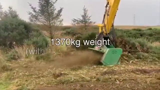Мульчер лесотехнический мощный TFS/Q-130 OSMA на экскаваторе 19-28тн Komatsu PC210LC