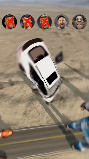 aB6sfRTMylE - Ronaldo vs Messi vs IShowSpeed vs Mbappe Jump Challenge - Beamng.Drive!