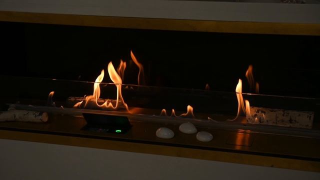 Горение автоматического биокамина ZEFIRE