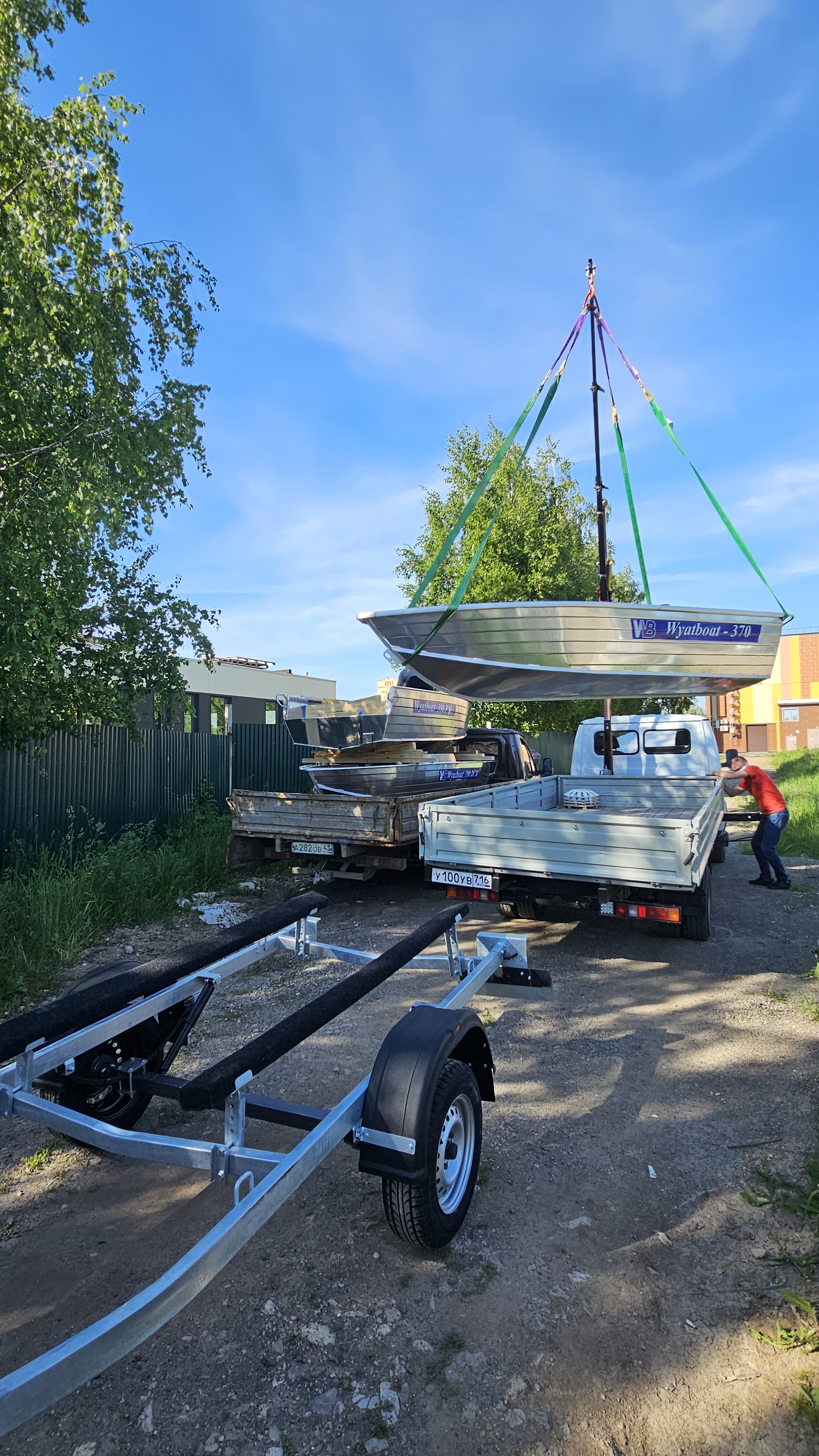 Новая партия лодок Wyatboat в Нижнекамске #караван #нижнекамск #вятбот #wyatboat